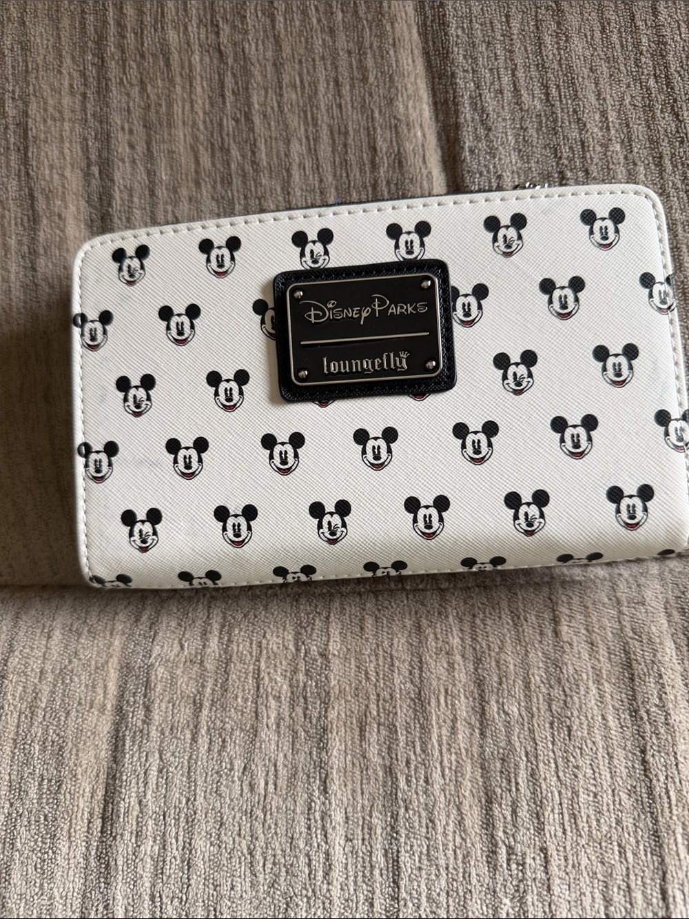 Disney Loungefly Mickey wallet with Mickey Face on white